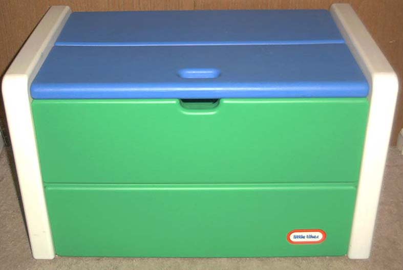 little tikes toy box blue and green